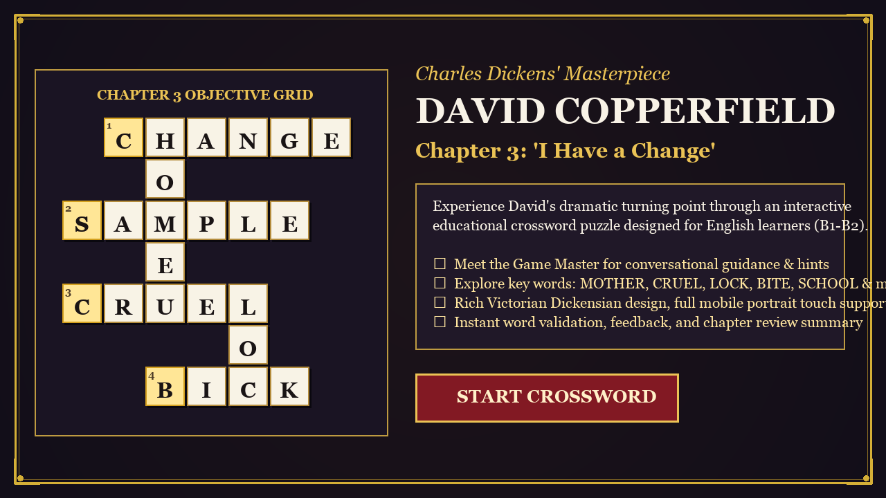 David Copperfield Crossword hero
