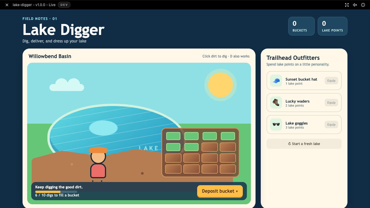 Lake Digger hero