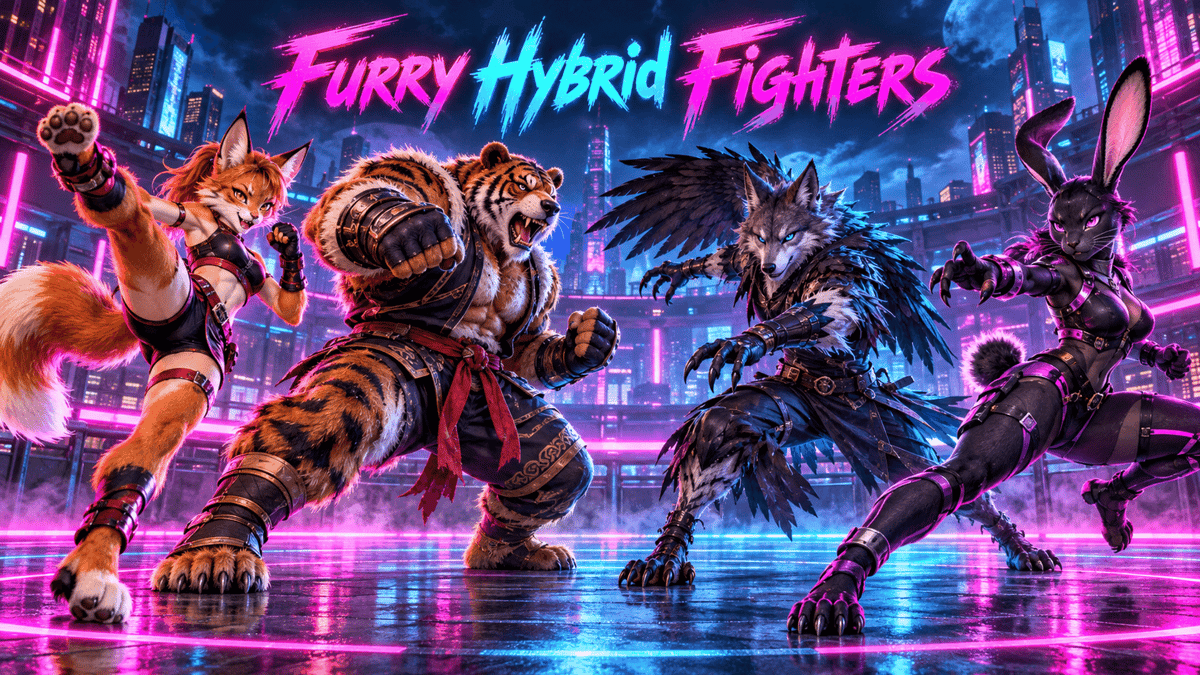 Furry Hybrid Fighters