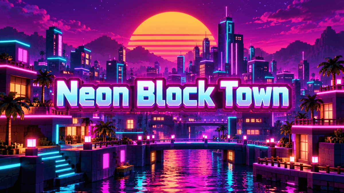 Neon Block Town